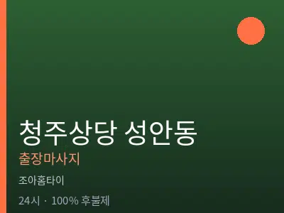 충북 청주시상당구 성안동출장마사지