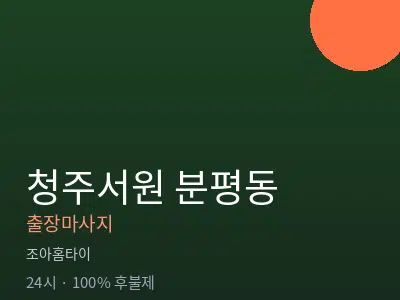 충북 청주시서원구 분평동출장마사지