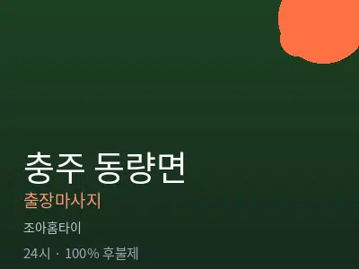 충북 충주시 동량면출장마사지