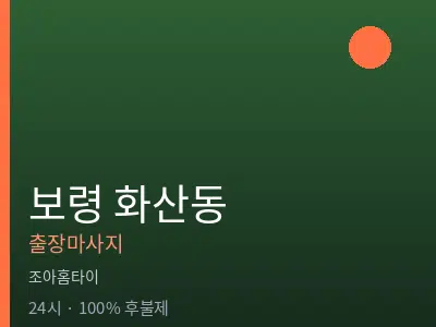 충남 보령시 화산동출장마사지