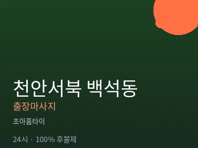 충남 천안시서북구 백석동출장마사지