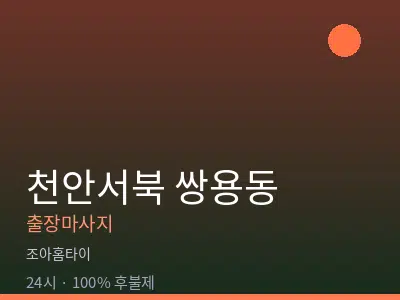 충남 천안시서북구 쌍용동출장마사지