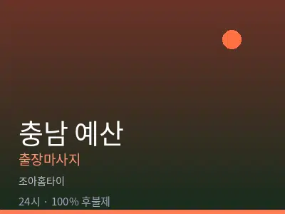 충남 예산출장마사지