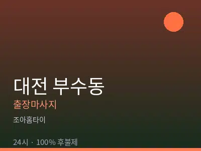 대전 부수동출장마사지