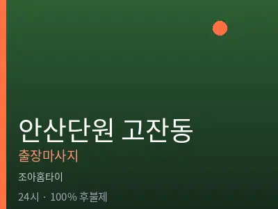 경기 안산시단원구 고잔동출장마사지