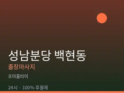 경기 성남시분당구 백현동출장마사지
