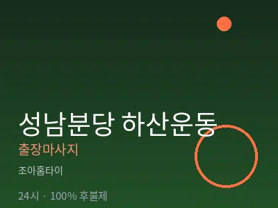 경기 성남시분당구 하산운동출장마사지