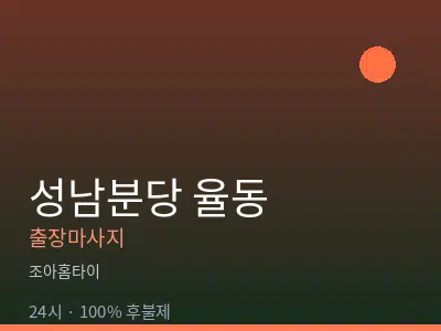 경기 성남시분당구 율동출장마사지