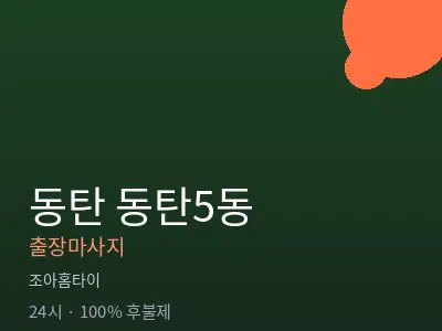 경기 동탄 동탄5동출장마사지
