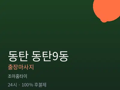 경기 동탄 동탄9동출장마사지