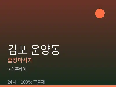 경기 김포시 운양동출장마사지