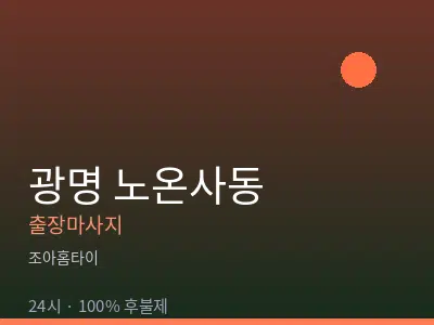 경기 광명시 노온사동출장마사지