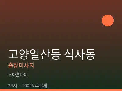 경기 고양시일산동구 식사동출장마사지