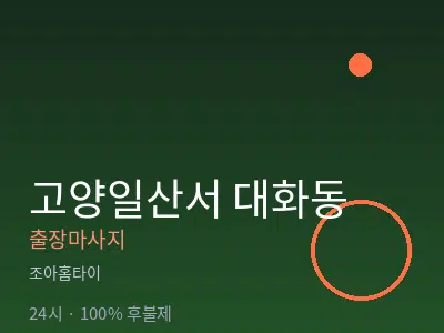 경기 고양시일산서구 대화동출장마사지