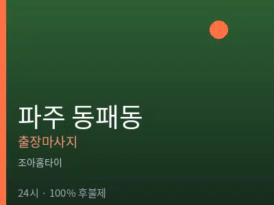 경기 파주시 동패동출장마사지