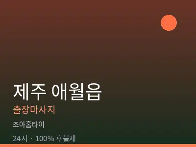 제주 제주시 애월읍출장마사지