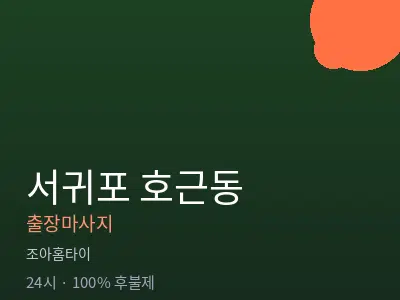 제주 서귀포시 호근동출장마사지