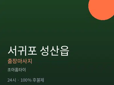 제주 서귀포시 성산읍출장마사지