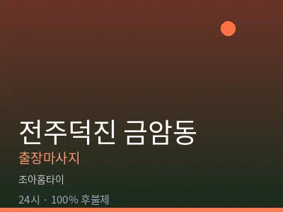 전북 전주시덕진구 금암동출장마사지