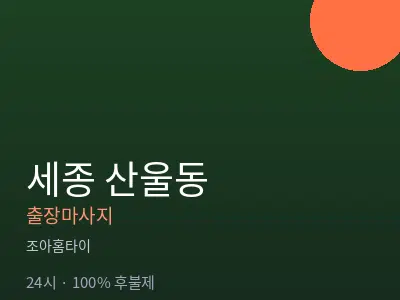 세종 세종시 산울동출장마사지