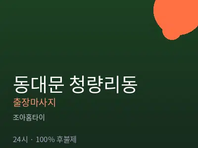 서울 동대문구 청량리동출장마사지