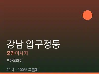 서울 강남구 압구정동출장마사지