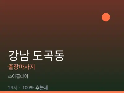 서울 강남구 도곡동출장마사지