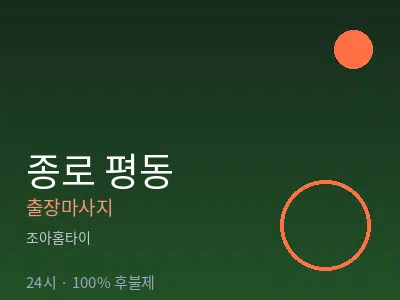 서울 종로구 평동출장마사지