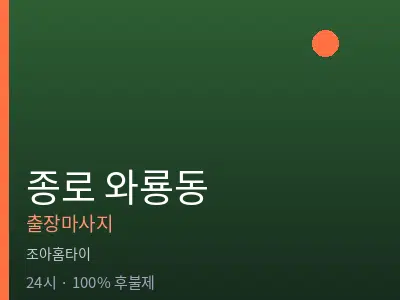서울 종로구 와룡동출장마사지
