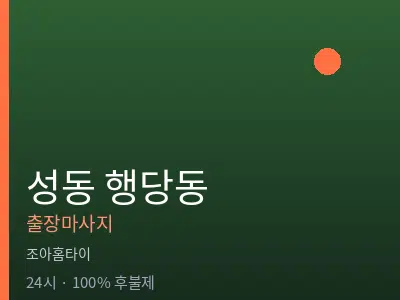 서울 성동구 행당동출장마사지