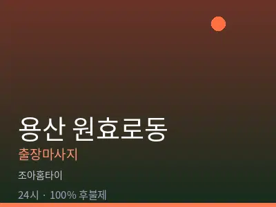 서울 용산구 원효로동출장마사지